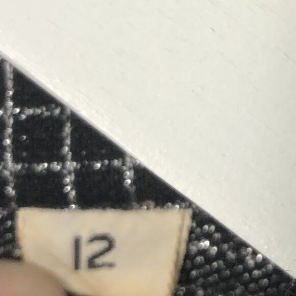 Vintage Black Silver Windowpane Over Button Shirt - Picture 12 of 12